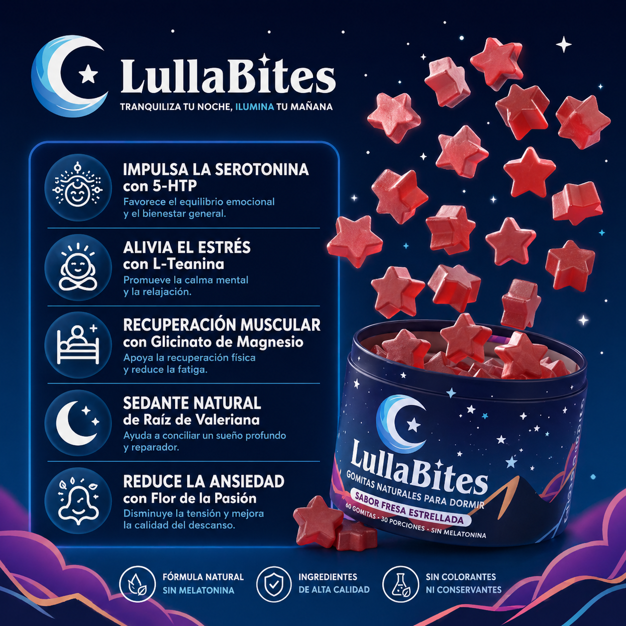Gummies naturales LullaBites